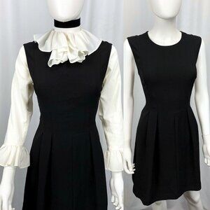 Dynamite black stretch crepe sleeveless short dress medium